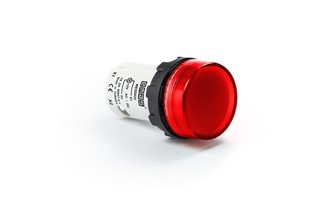 MB Serisi Plastik LED'li 12V AC/DC Kırmızı 22 mm Sinyal